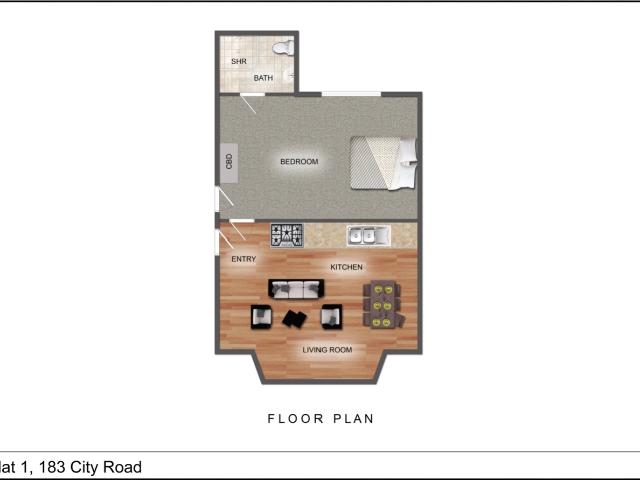 apartment in Flat 1, 183 City Road, Cardiff CF24 3JB