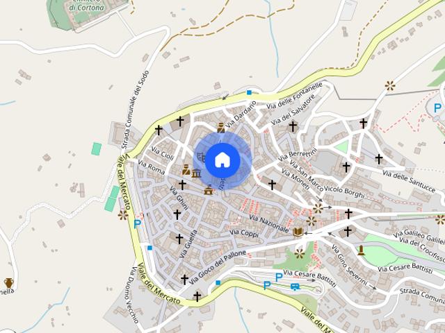 Apartment in Via Benedetti, Cortona for 70 m² with 1 bedroom
