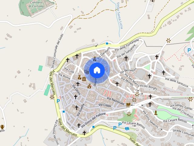 Apartment in Via Benedetti, Cortona for 100 m² with 2 bedrooms