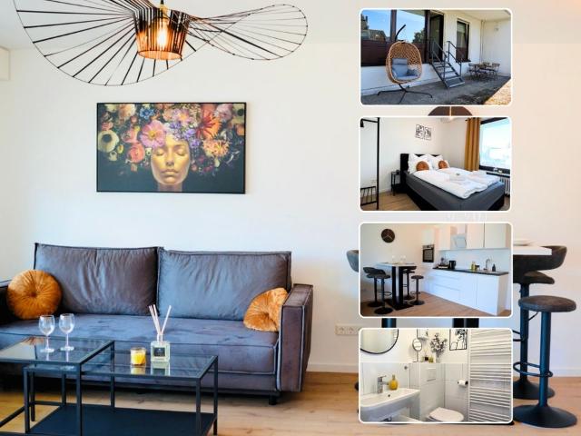 Apartment Ratingen: Balcony, Kitchen, Close to DÜ Messe & Airport, Ratingen Amsterdam Apartments for Rent