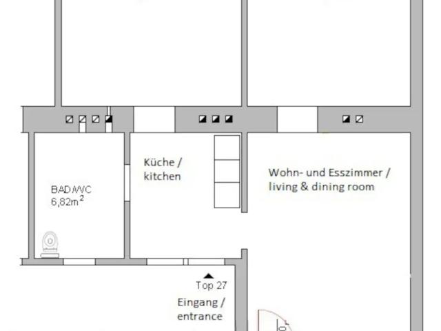 Apartment with living room, 2 bedrooms, balcony, Vienna Amsterdam Apartments for Rent