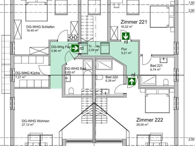 Apartmenthaus mit Rückbaumöglichkeit zum 6 Familienhaus oder für Studenten