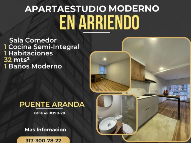 Apartaestudio en arriendo, Puente aranda