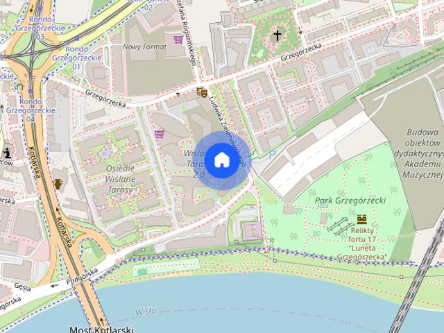 Apartament dwa pokoje Wiślane Tarasy Bezpośrednio