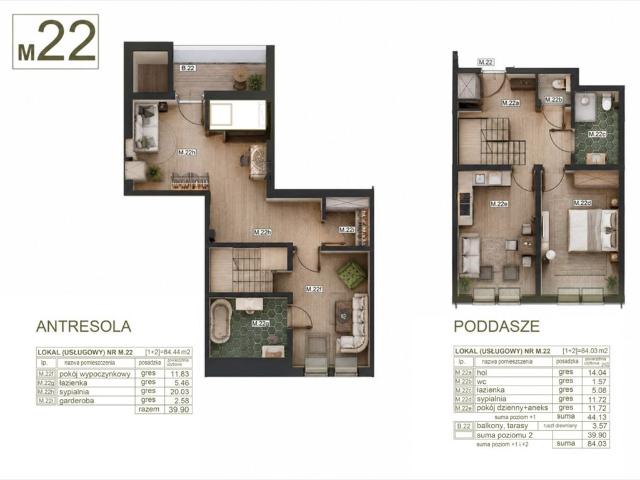 Apartament dwupoziomowy z widokiem na Tatry 84 m² w Kościelisku