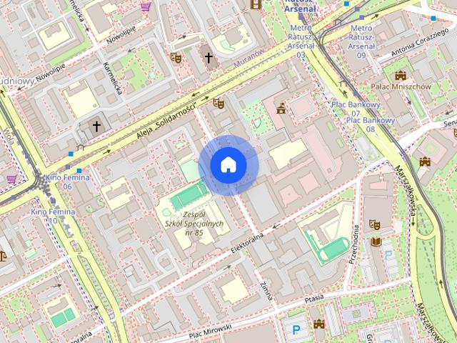 Apartament z garażem w Centrum Warszawy na Wynajem