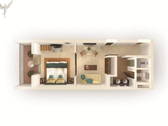 Do sprzedania luksusowy apartament 36 m² z balkonem na Boa Vista