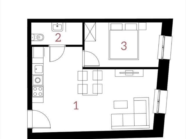 Apartament 38 m² w Krakowie fabryka historyczna