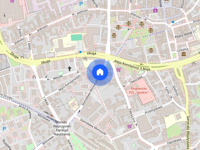 Apartament 3 pokoje Moniuszki miejsce parkingowe
