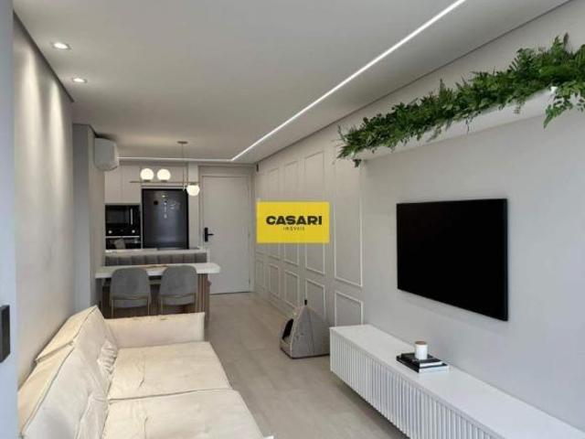 Apartamento 2 dorms, 55 m², 9º andar, mobiliado – Centro, SBC