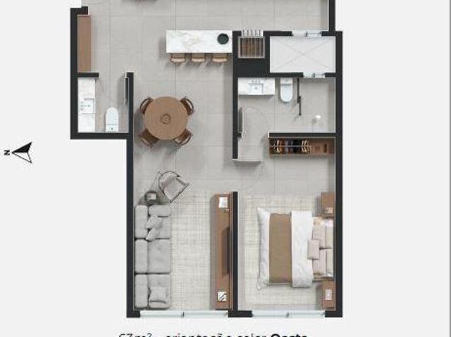 Apartamento 02 Dorm. Bairro Moura