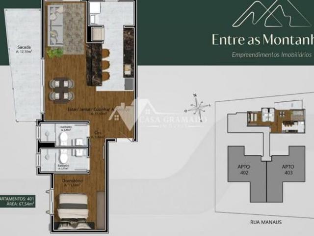 APARTAMENTO 1 DORMITÓRIO EM GRAMADO
