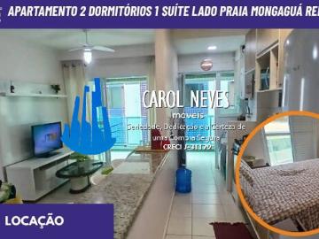 APARTAMENTO 2 DORMITORIOS 1 SUITE LADO PRAIA LOCACAO MONGAGUA
