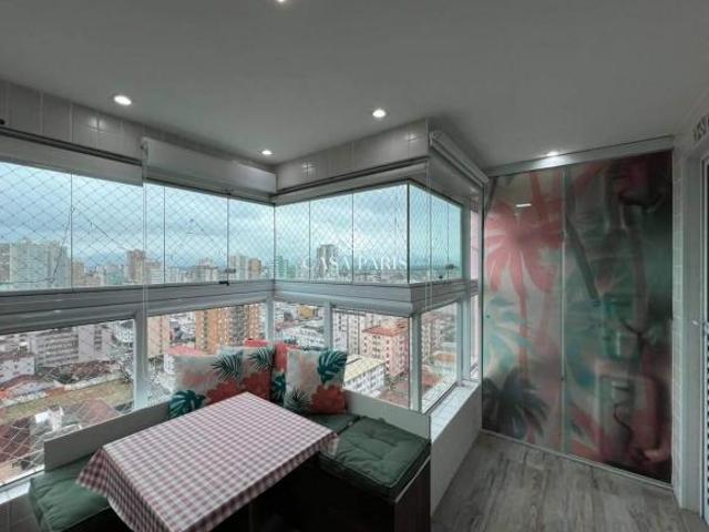 Apartamento 2 dorms 1 suíte no Canto do Forte – Praia Grande/SP | 1 vaga | Mobiliado