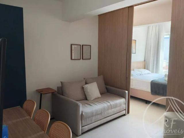 Apartamento 2 quartos no Centro, sala e cozinha integradas mobiliado