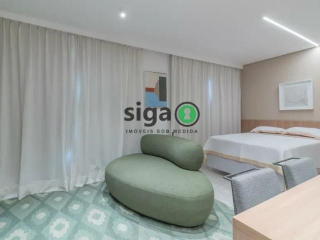 Apartamento 38m² mobiliado para locação localizado no Jardins/SP