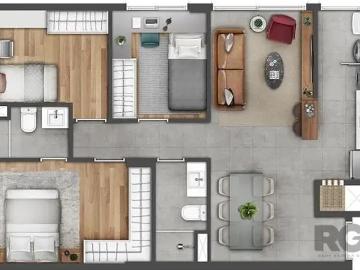 Apartamento 3 dormitórios 1 vaga 70,05 m² Jardim do Salso