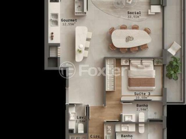Apartamento, 3 dormitórios, 144 m², em Petrópolis