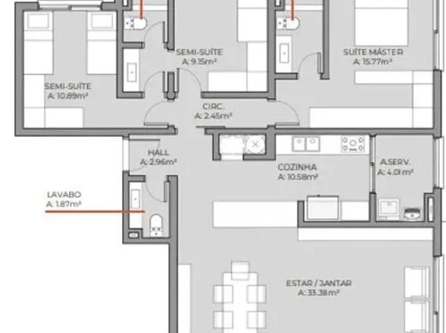 APARTAMENTO 3 SUÍTES, 130,77 m² privativos 2 vagas_Rua Costa