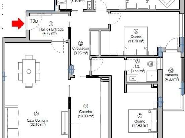 Apartamento T3 c/ lugar de parque Quinta Santa Maria Figueira da Foz