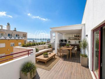 Apartamento T3, com terraço e vista rio, em Oeiras 0m² Algés, Linda a Velha e Cruz Quebrada Dafundo