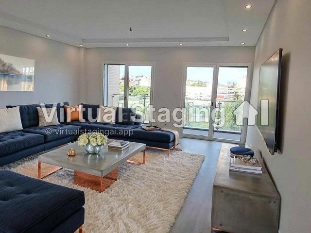 Apartamento T3 com terraço privativo e vista mar em empreend. 108m² Carcavelos e parede