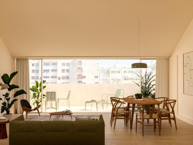 Apartamento T3 duplex com terraço e estacionamento, Campo de Ourique