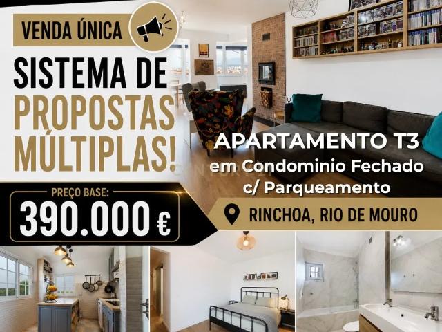 Apartamento T3 em Condomínio Fechado com vista Serra Sintra e parqueamento em Rio de Mouro, Sintra