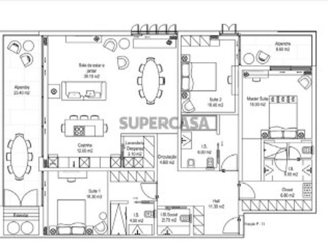 Apartamento T3 em São Martinho