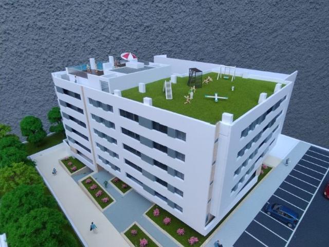 Apartamento T3, novo, varanda com churrasqueira e jardim  piscina e playground na cobertura do prédio, em Moreira da Maia