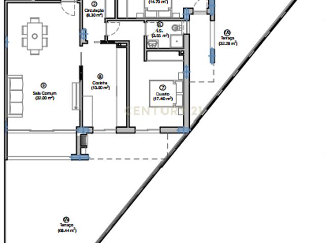 Apartamento T3 R/C com terraço e Churrasqueira