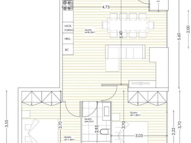 Apartamento T 2 NOVO Centro Trofa