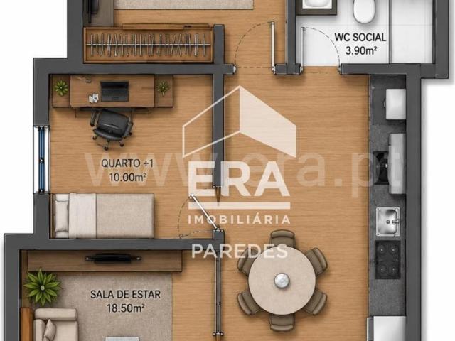 Apartamento T1+1 Em Baltar 61m² Baltar