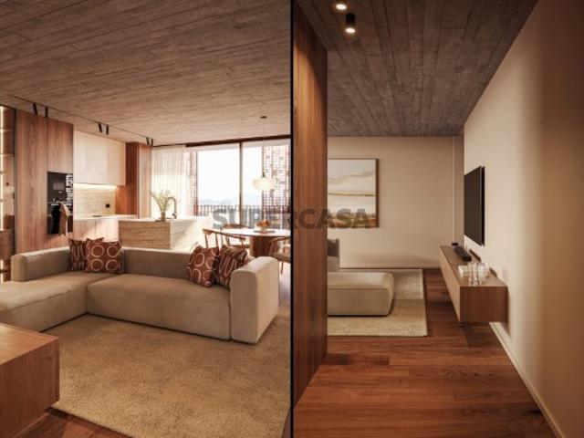 Apartamento T2 novo com logradouro em empreendimento de luxo no centro histórico de Braga