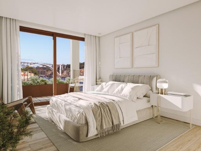 Apartamento T1 com área exterior, junto ao Rio Douro