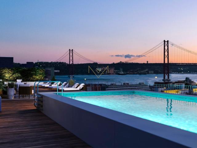 Apartamento T1 de Luxo Estrela, Lisboa com Vista para o Rio Tejo