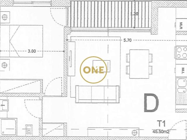 Apartamento T1 em Calendário