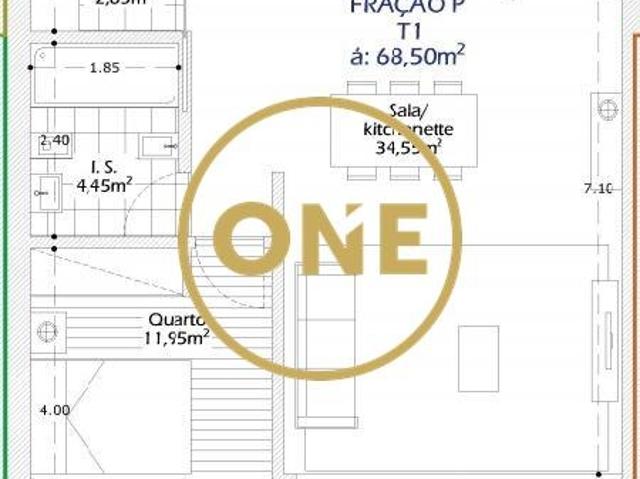 Apartamento T1 em Calendário