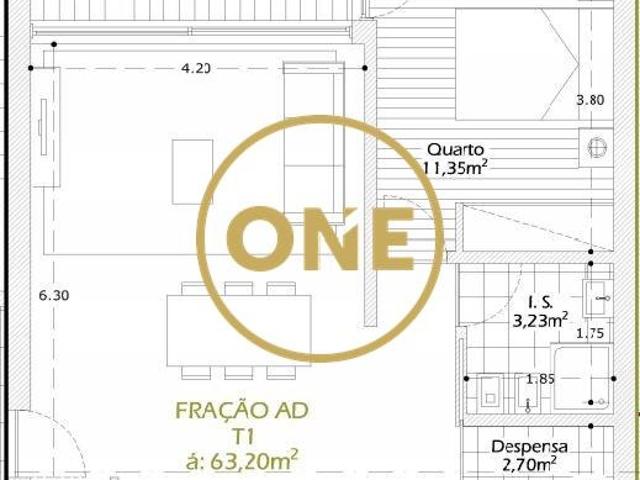 Apartamento T1 em Calendário