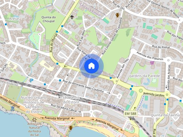Apartamento T1 em Cascais com Varandas e Perto da Praia