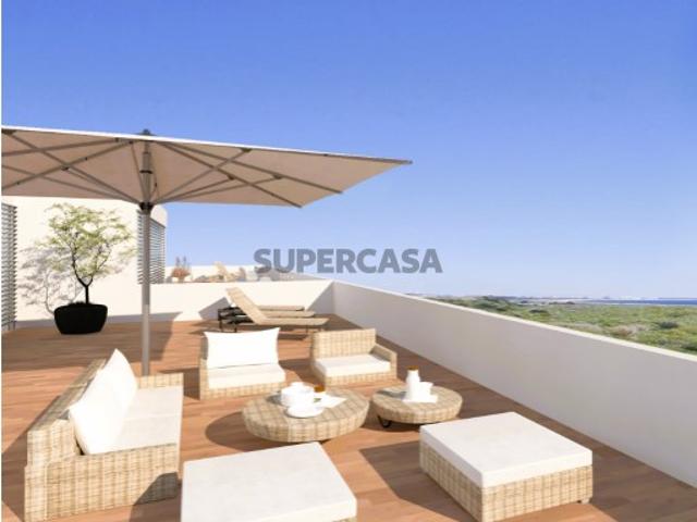 Apartamento T1 novo, varandas, terraço no topo, parqueamento para 1 viatura