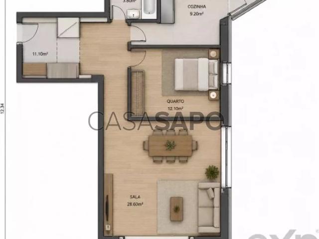 Apartamento T1 para alugar em Lisboa