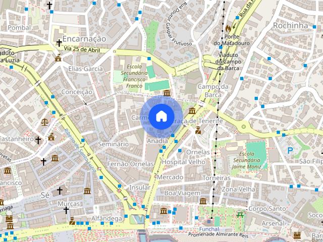Apartamento T1 para alugar no Funchal