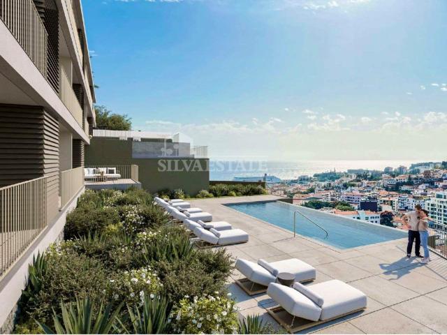 Apartamento T1 piscina Vista Mar Funchal Madeira 69m² Imaculado Coração De Maria