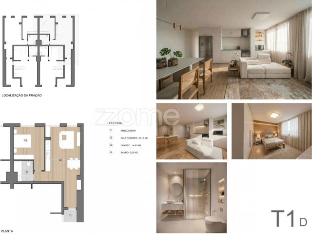 Apartamento T1D Novo e Totalmente Equipado