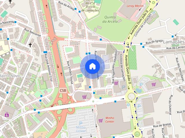 Apartamento T2 com 2 frentes em Lamaçães