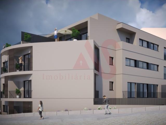 Apartamento T2 com Terraço em construção no Edifício Louzada no Centro da Vila de Lousada
