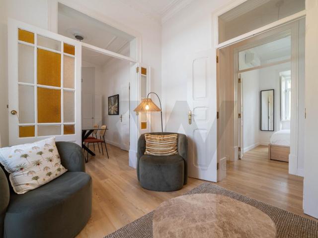 Apartamento T2 luminoso e com terraço no Príncipe Real 82m² Santo António