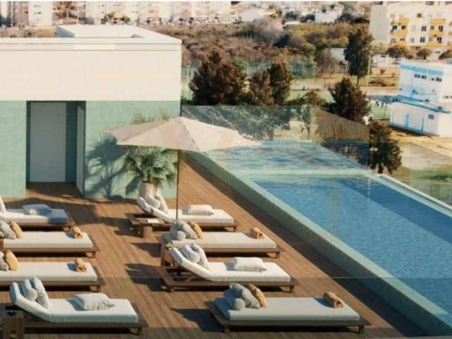 Apartamento T2 Duplex com Rooftop Privativo 92m² Faro Sé e São Pedro