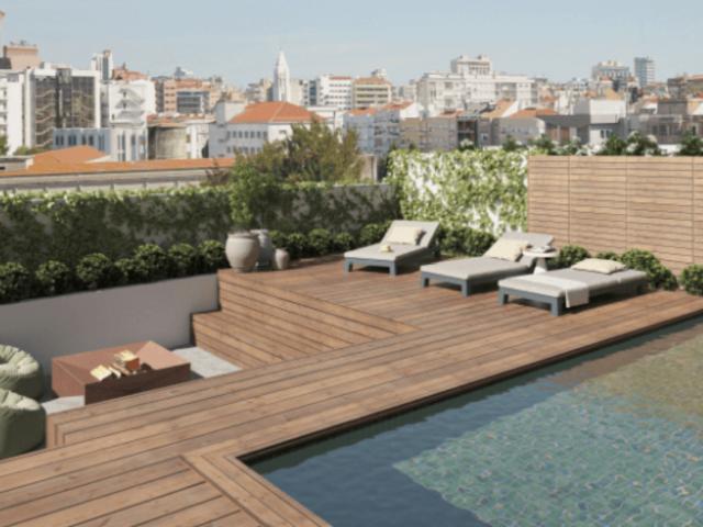 Apartamento T2 Elegante com Piscina, Ginásio e Estacionamento no Bairro Residencial de Referência em Lisboa